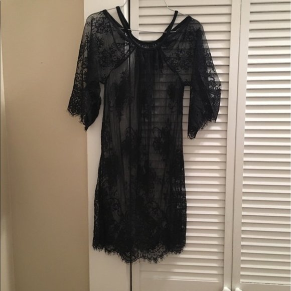 Black beach cover up bikini dress - Picture 3 of 3